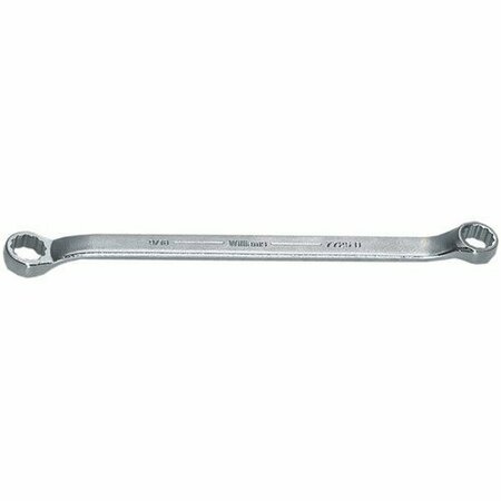 WILLIAMS Box End Wrench, 12-Point, 1/2 x 9/16 Inch Opening, Offset JHW7725B